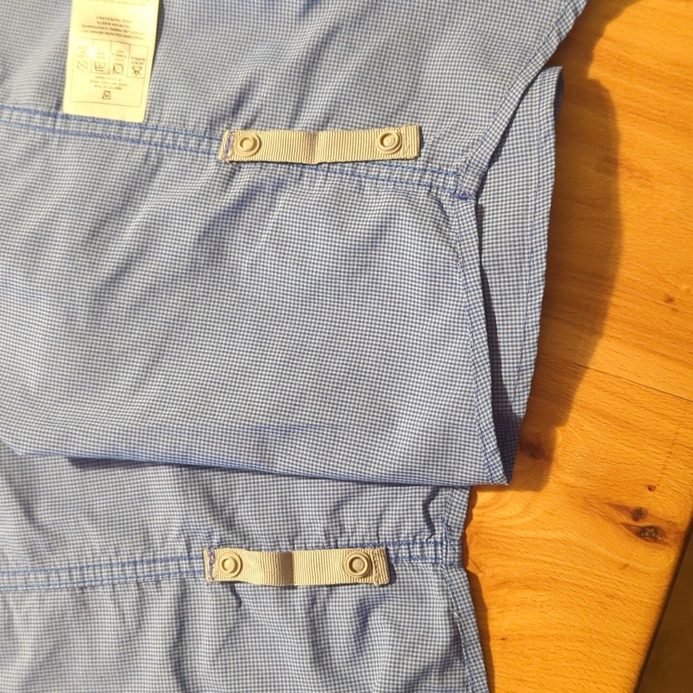 Medium Blue Rohan Button Up Travel Short Sleeved Performance Shirt - Picture 4 of 6